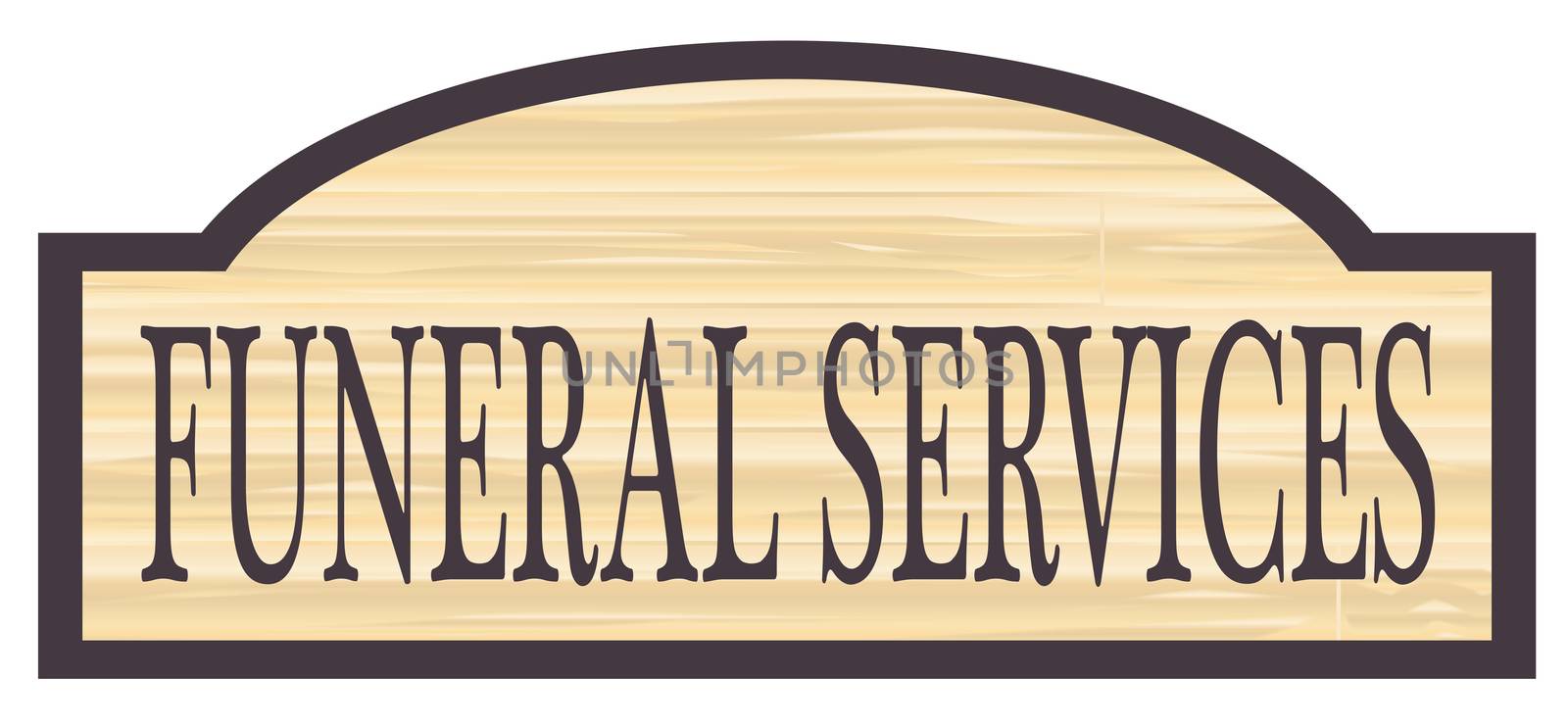 Wooden Funeral Services Store Sign by Bigalbaloo