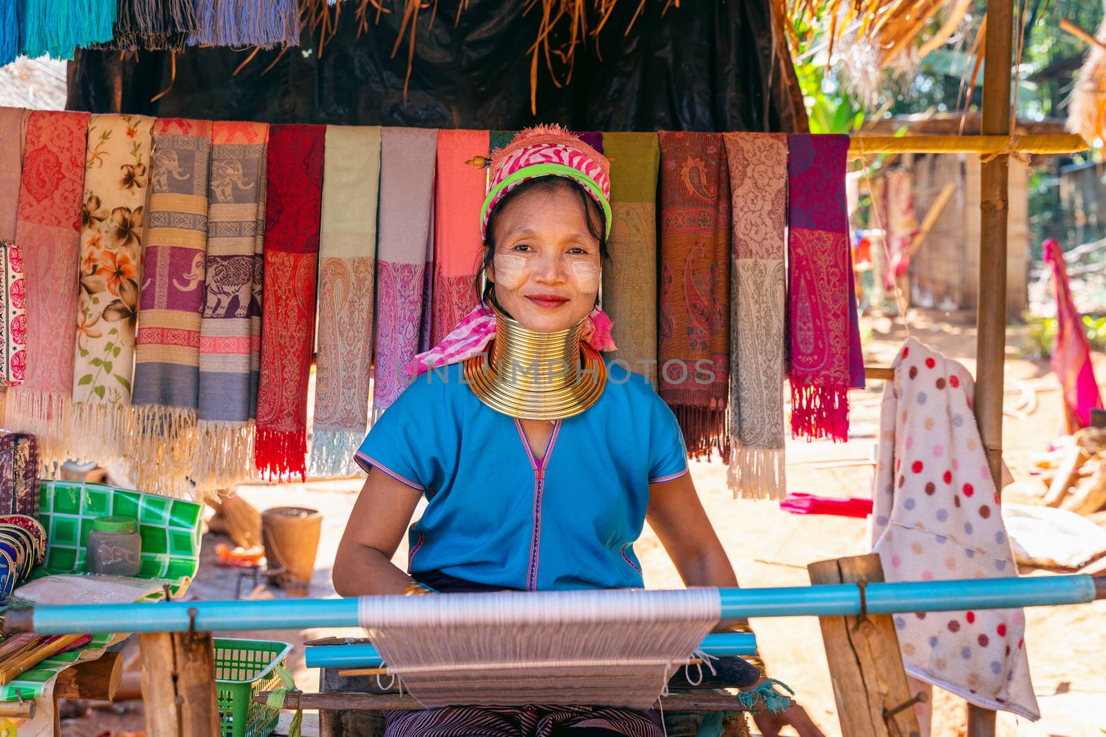 Long Neck Karen woman at hill tribe villages, Chiang Rai Province, Thailand. by gutarphotoghaphy