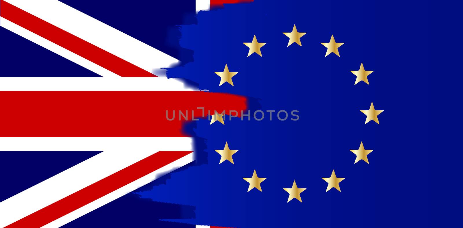Union Jack and EU Blend by Bigalbaloo