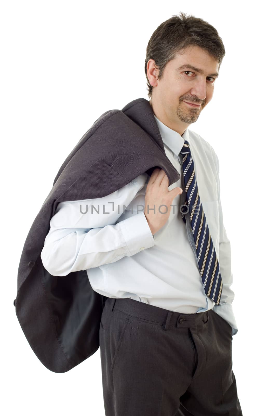 young business man portrait isolated on white