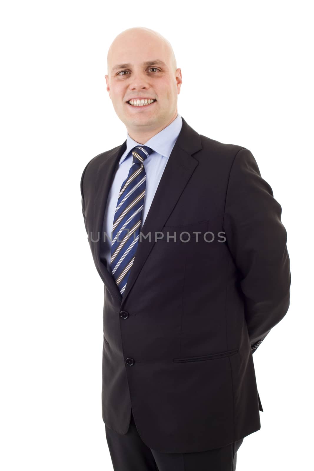 young business man portrait isolated on white