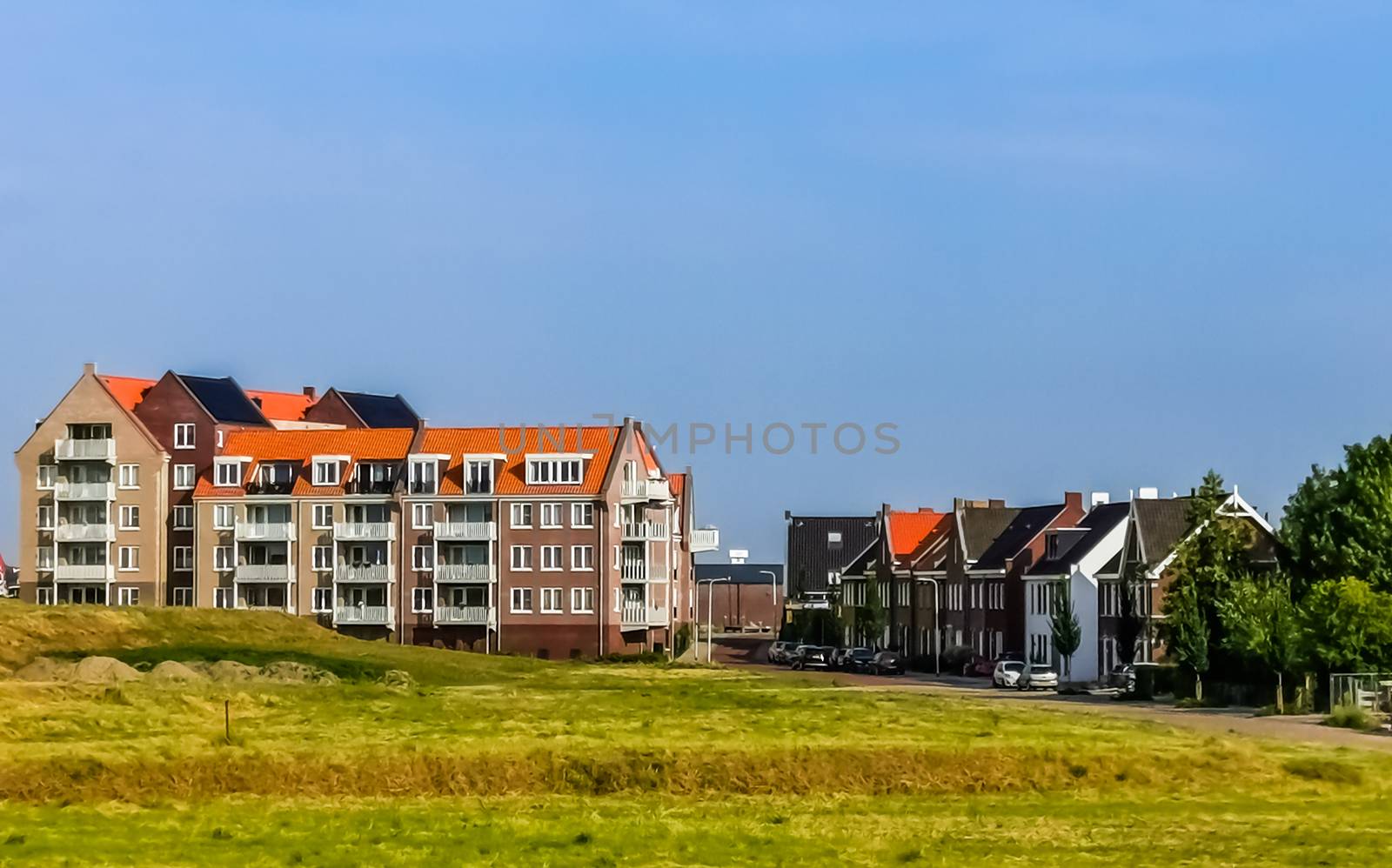 village landscape of sint Annaland, touristic town in zeeland, The Netherlands