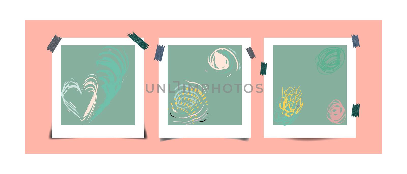 Pink and turquoise elegant creative card templates set with texture decoration. For wallpapers, banners, posters, cards, invitations, design covers, presentation, flyers. Vector illustration.