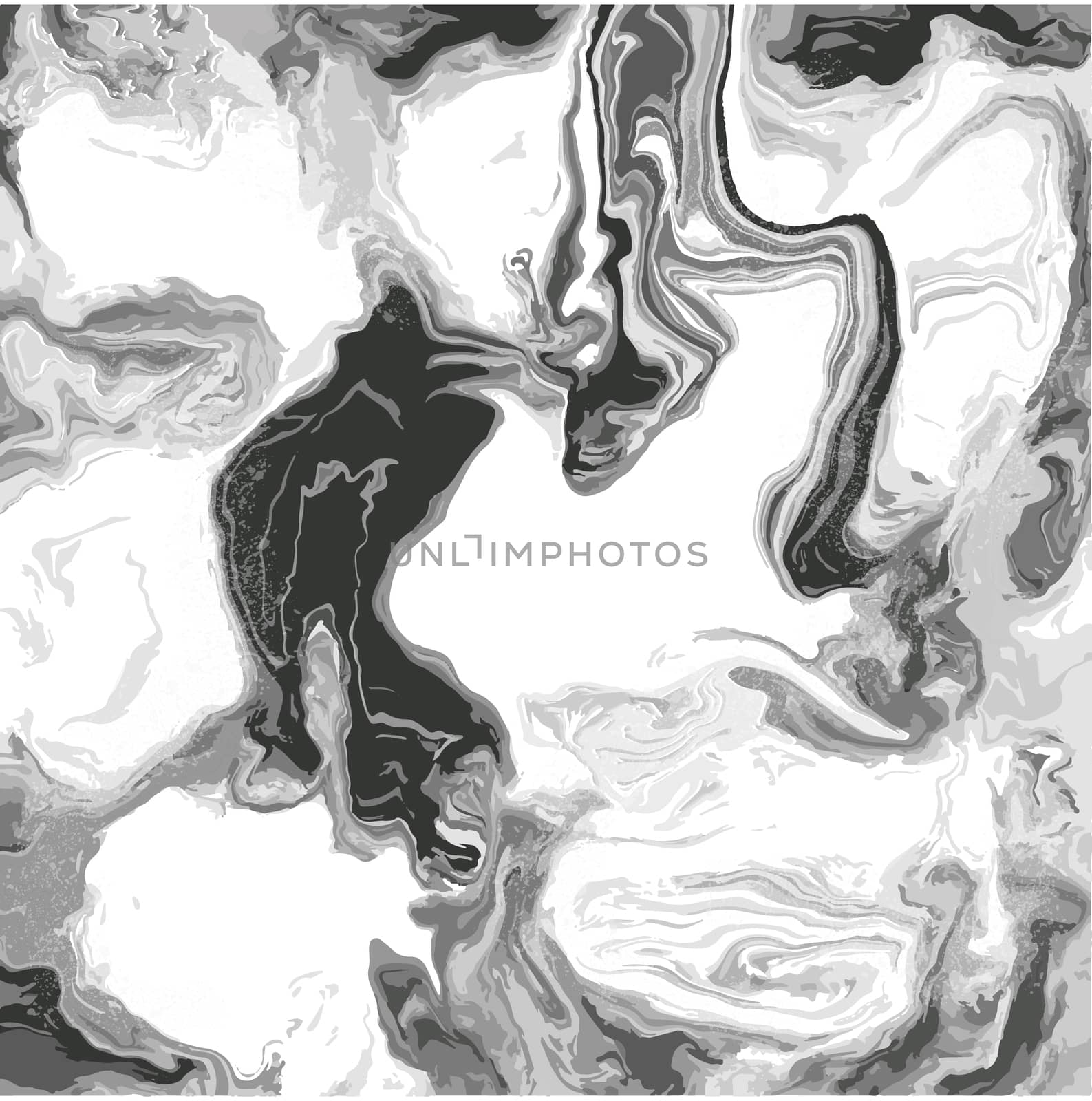 Black and white swirls of agate. Liquid swirls of marble texture. Fluid modern artwork. For wallpapers, banners, posters, cards, invitations, design covers, presentation, flyers. Vector illustration.