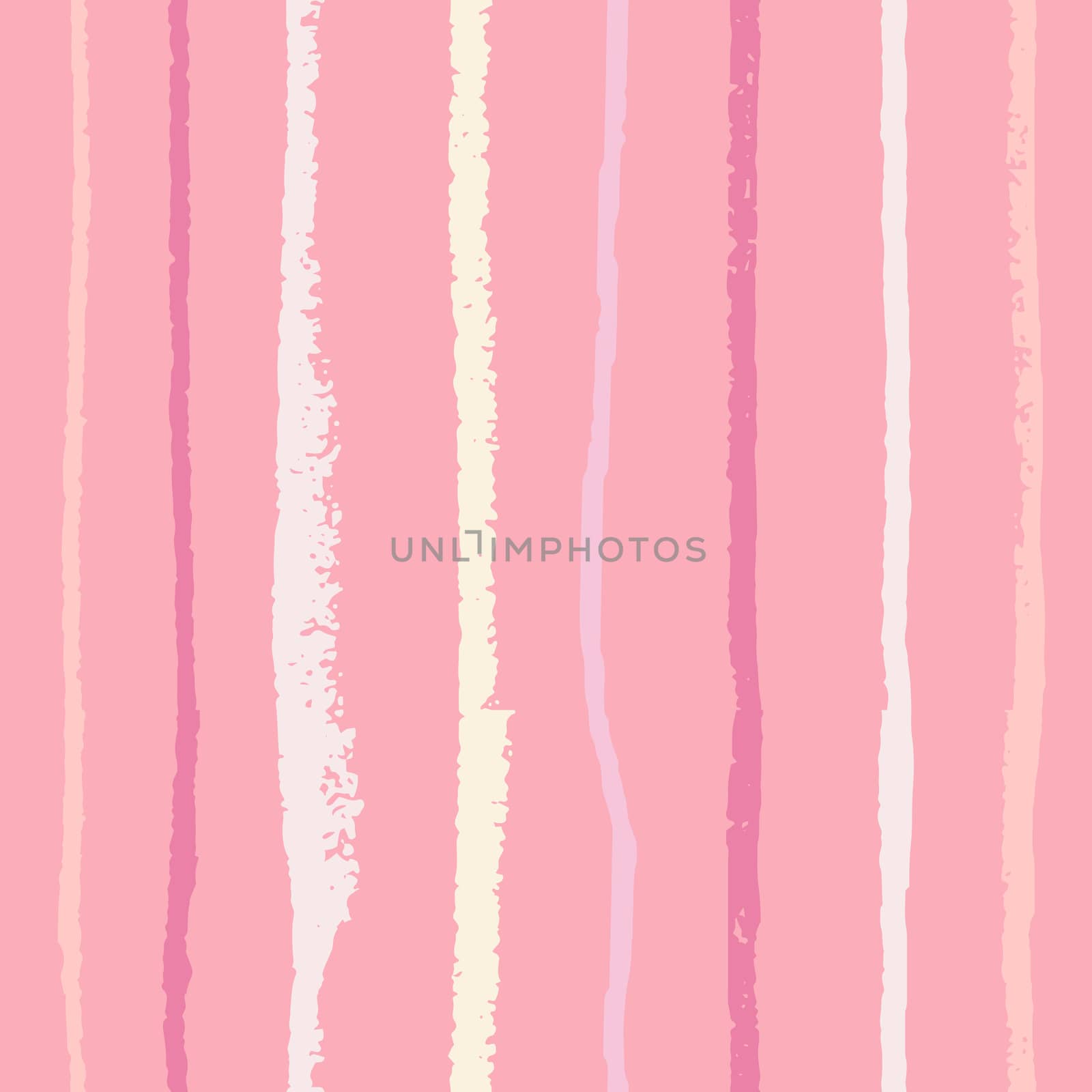 Pastel color vertical textured lines on pink trendy seamless pattern background. Design for wrapping paper, wallpaper, fabric print, backdrop. Vector illustration.