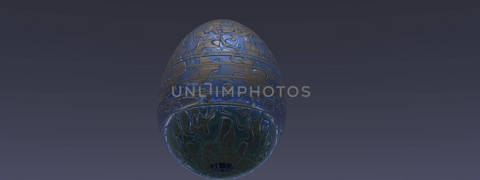 beautiful Easter egg at sunset - 3d rendering by mariephotos