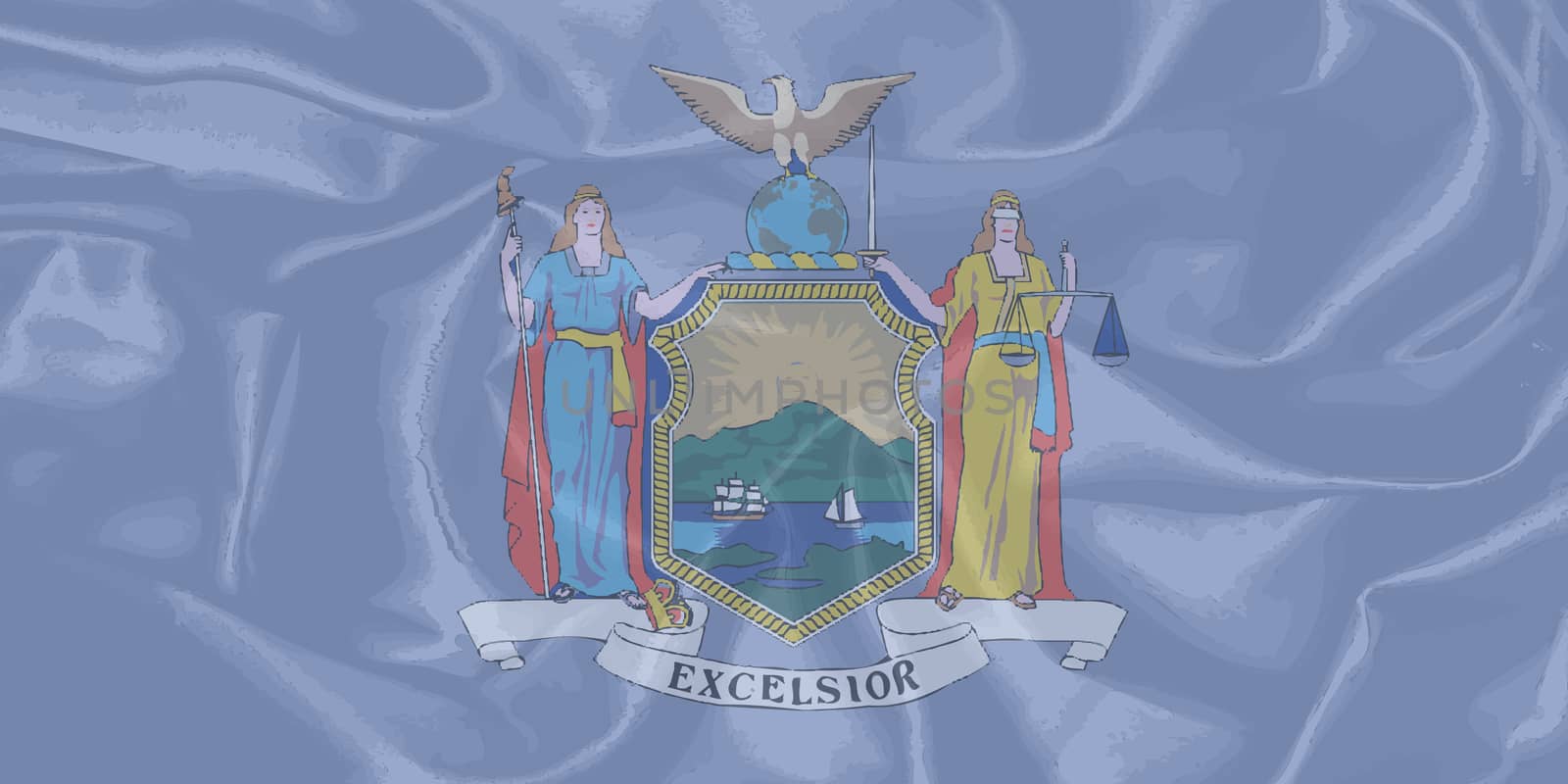 New York State Silk Flag by Bigalbaloo