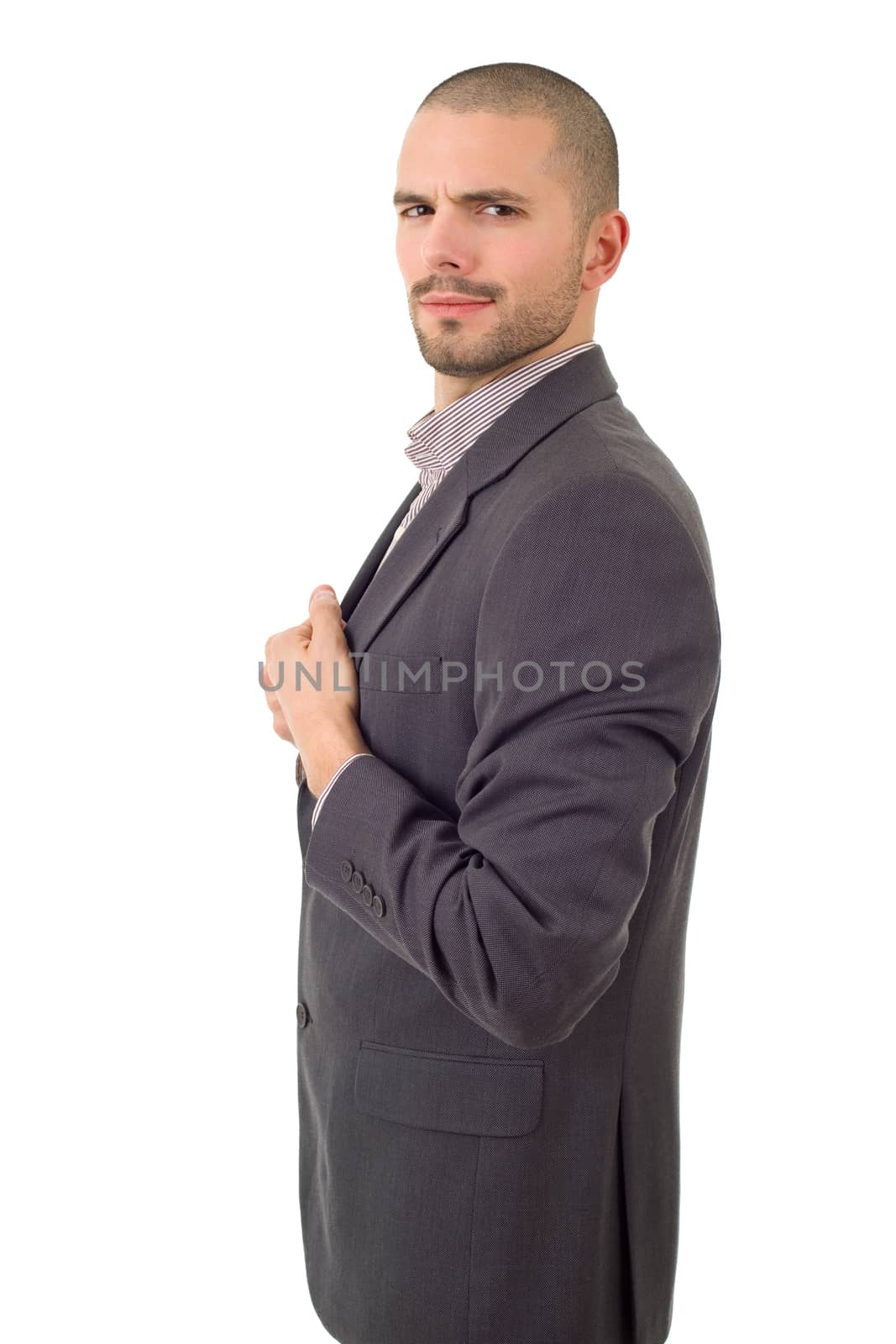 happy business man portrait isolated on white