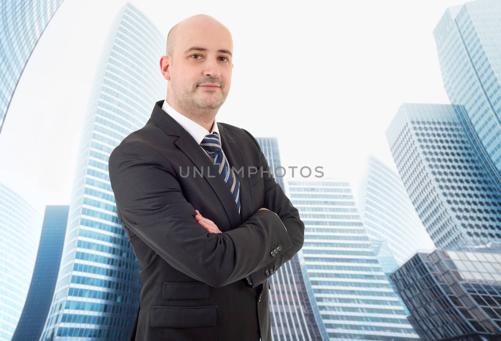happy businessman portrait at the office