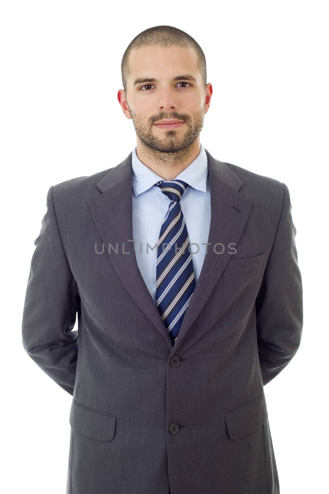 happy business man portrait isolated on white