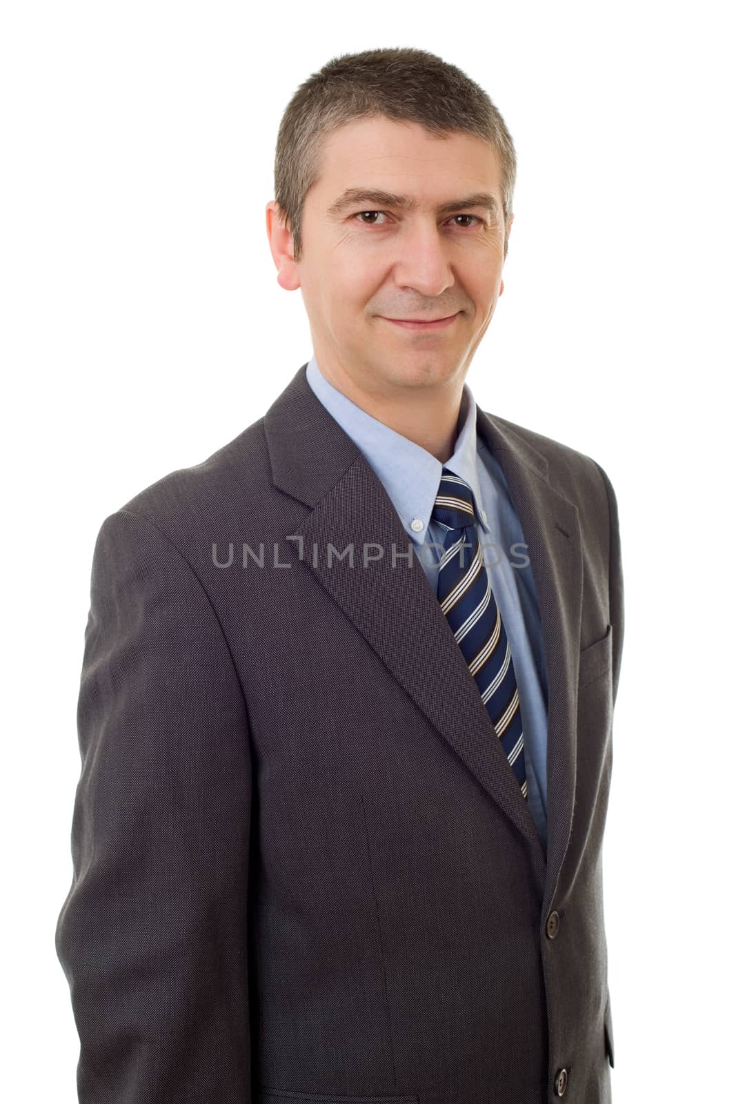 happy business man portrait isolated on white