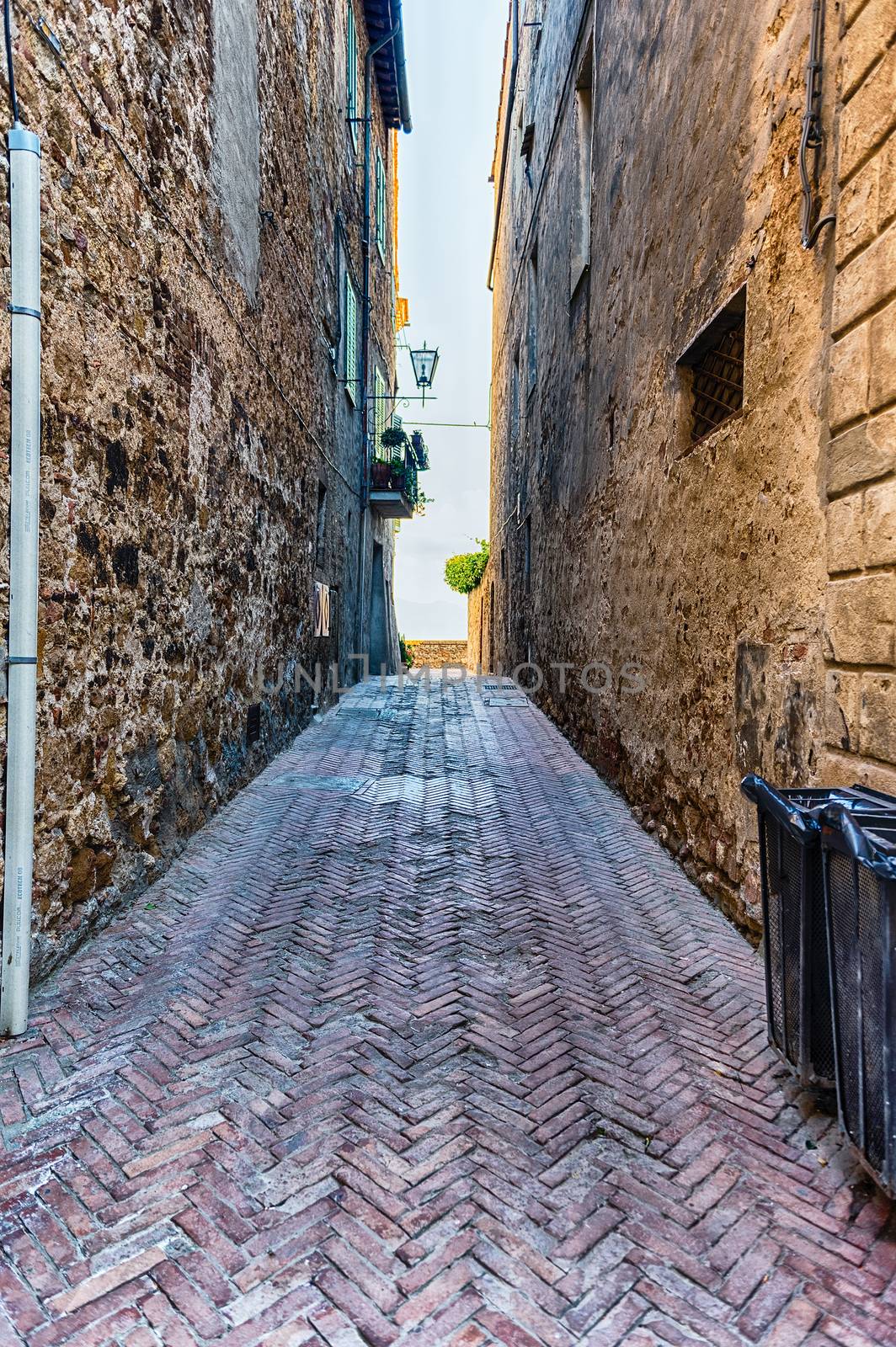 Medieval streets in the town of Pienza, Tuscany, Italy by marcorubino