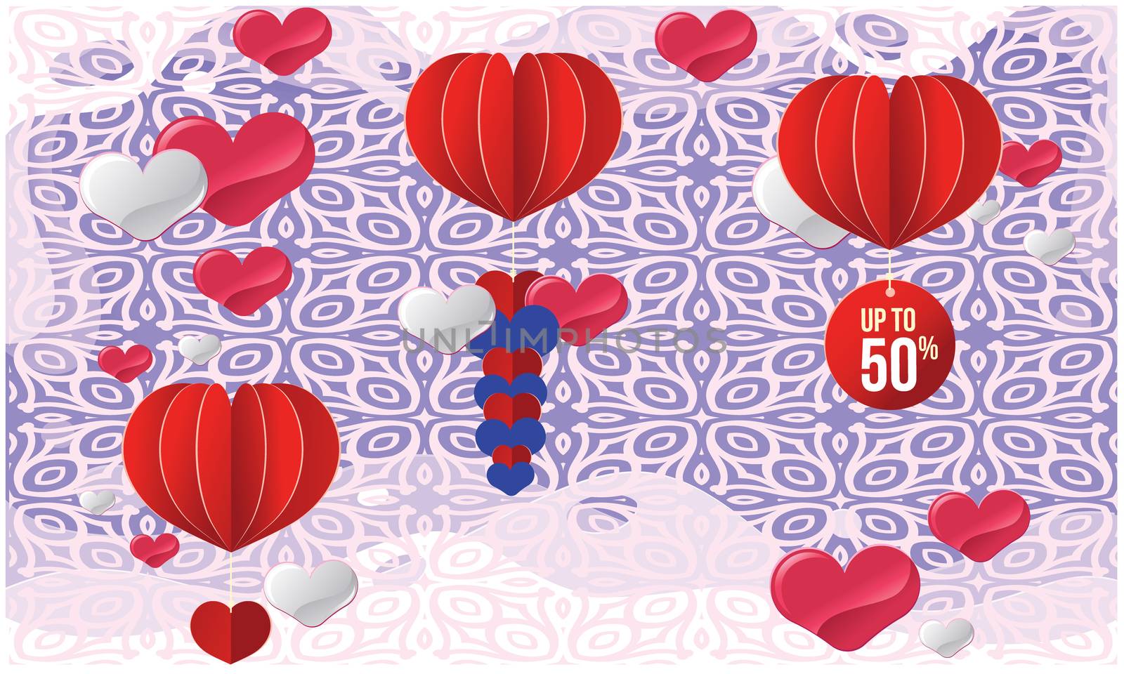 Heart Balloon On abstract texture background