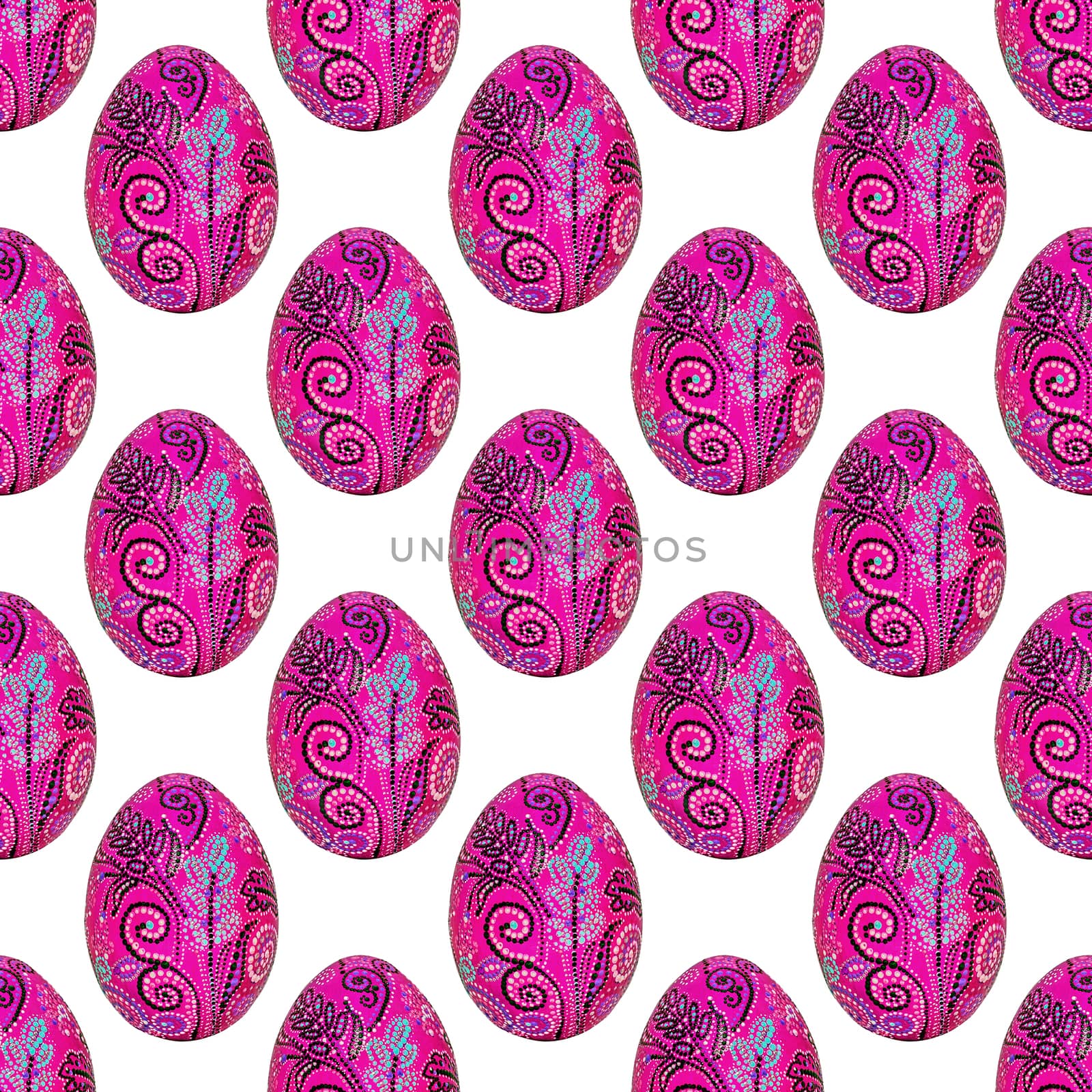 Seamless texture, easter eggs hand-painted with acrylic paints, art.
