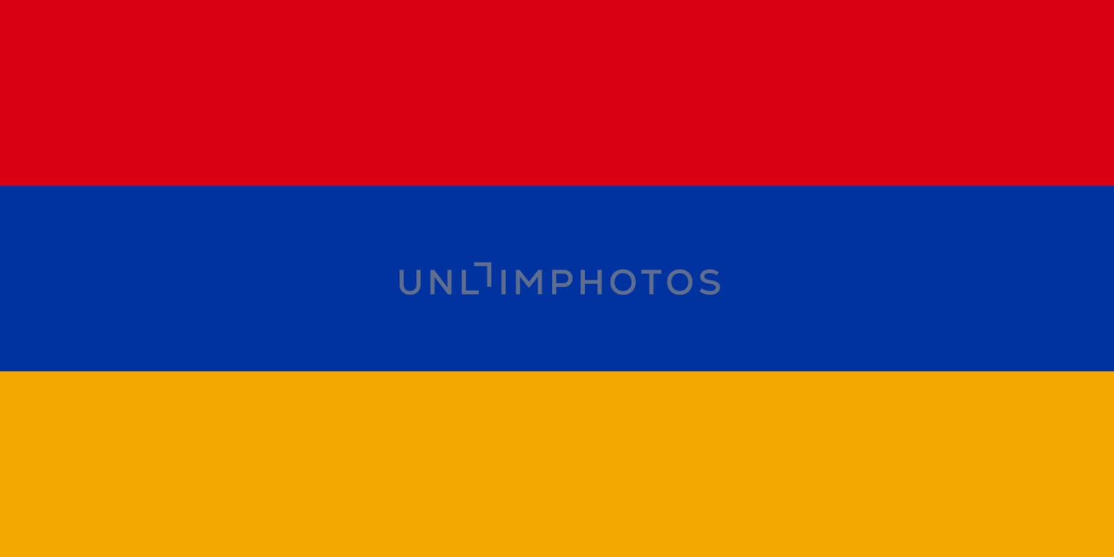 The flag of Armenia in red blue and yellow