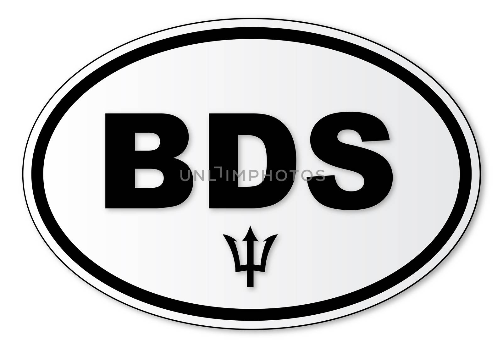 Barbados BDS Plate by Bigalbaloo