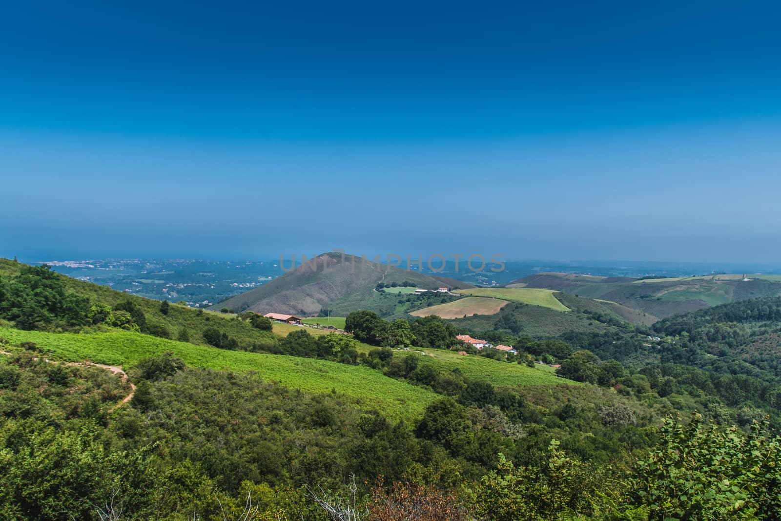 The Rhune mountain in the Pyrenees-Atlantique in France