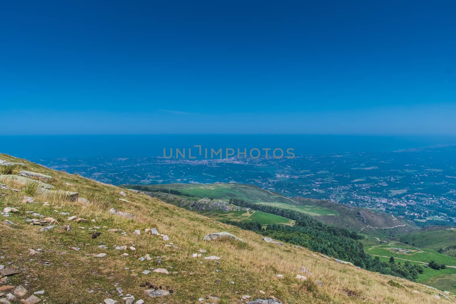 The Rhune mountain in the Pyrenees-Atlantique in France