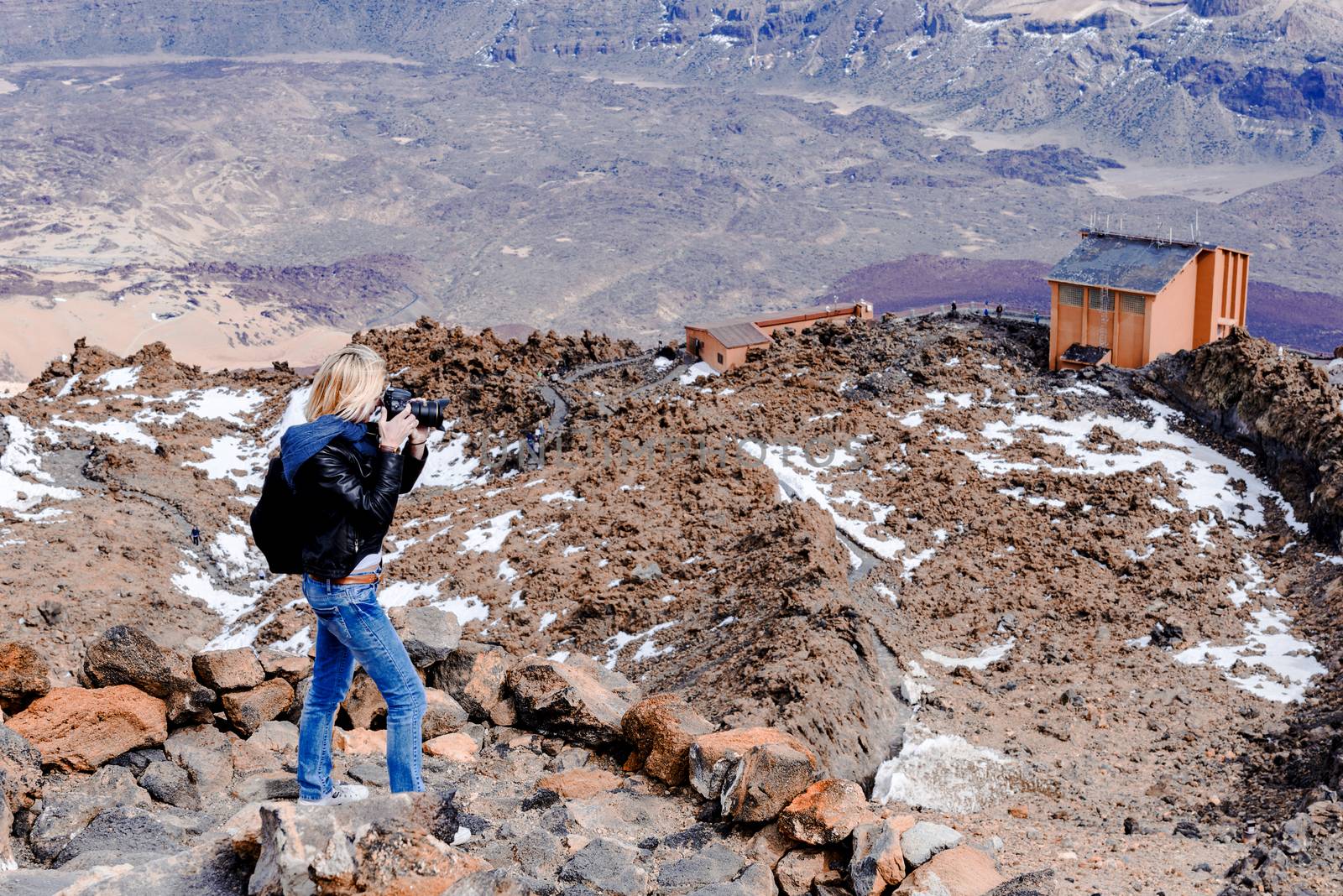 Cable car station at the foot of the Teide by Nanisimova