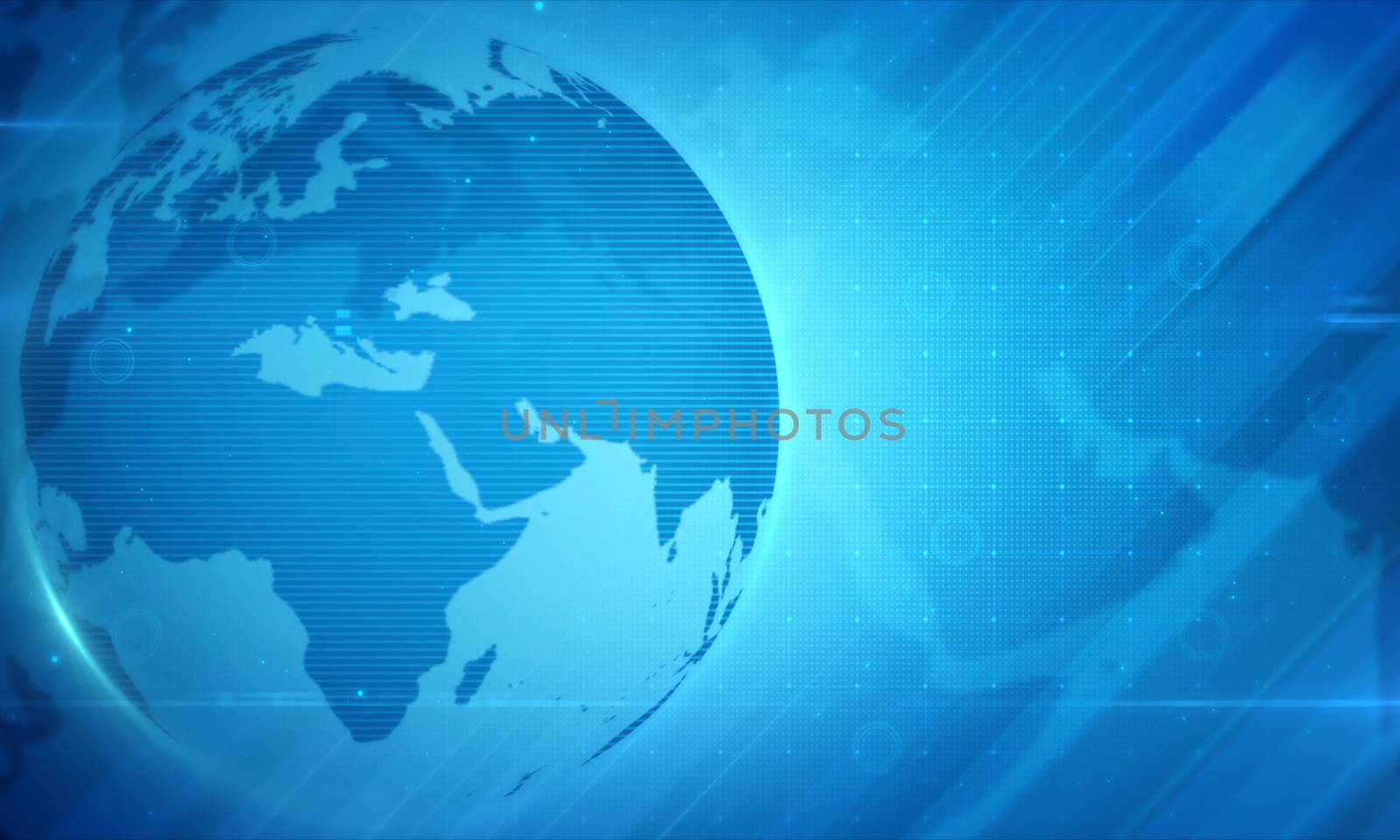 News corporate background blue.Abstract global map business presentation concept.