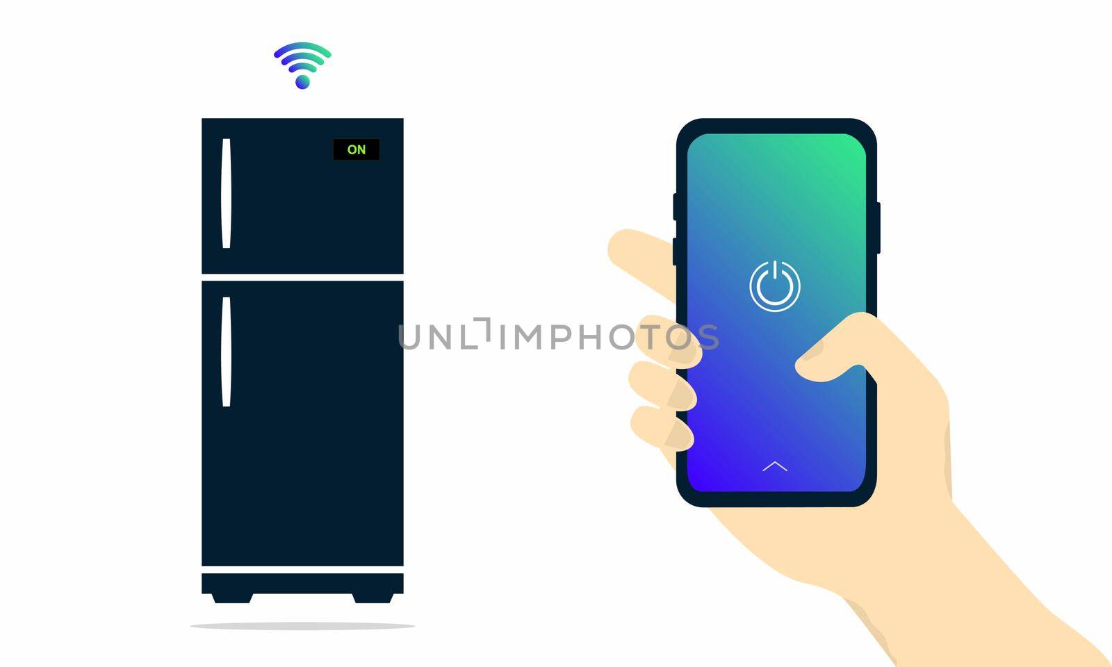 Internet of things technology.Wifi connection concept