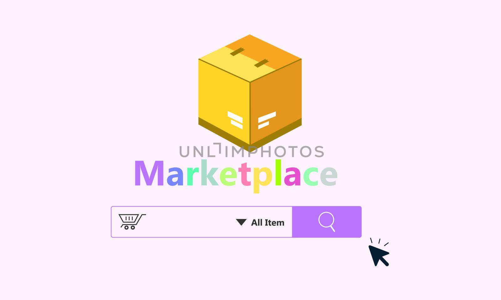 Ecommerce services concept.Online marketplace by ArtTist