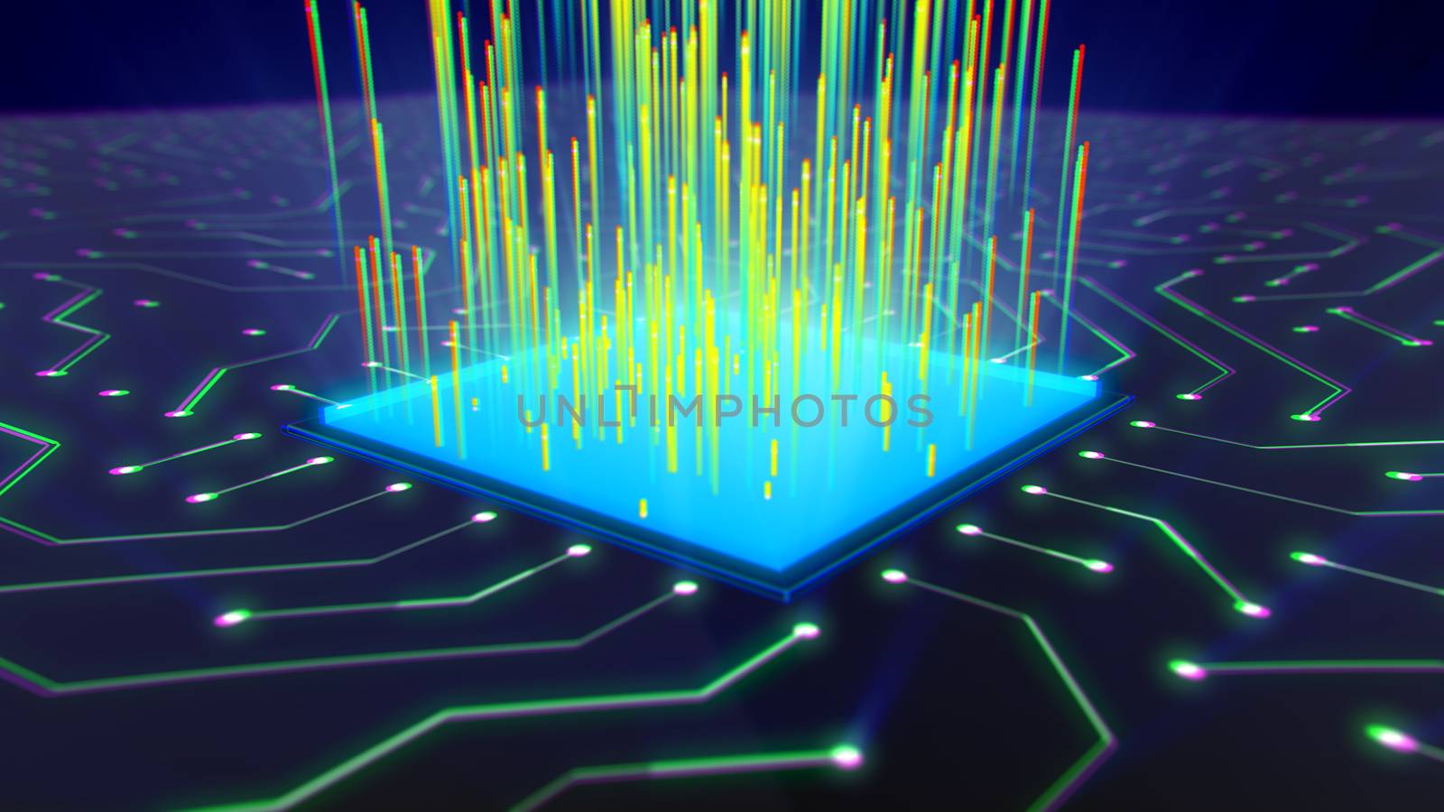Microchip Power and Energy Holographic Image by klss