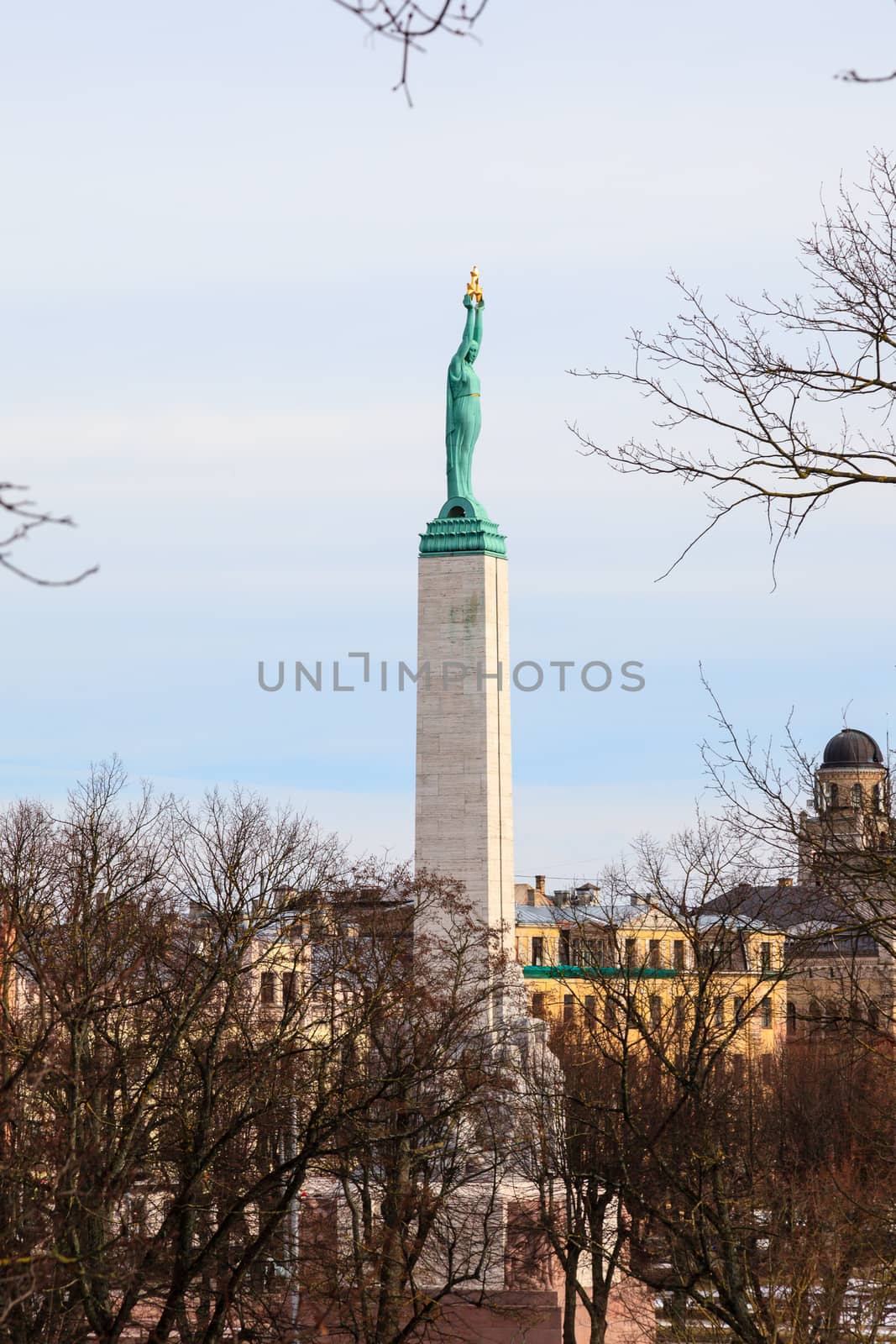 The Freedom Monument is in Riga the capital of Latvia.  The memorial honours the soldiers killed during the Latvian War of Independence (1918 - 1920).