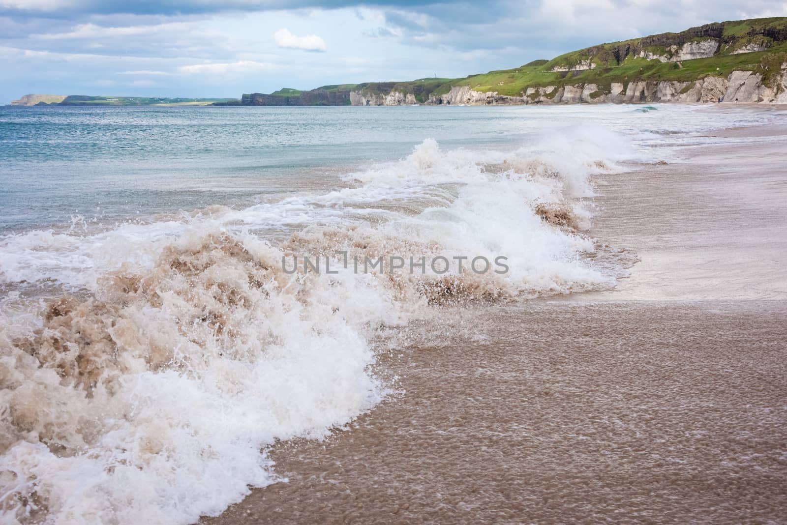 The scenic White Rocks beach along the Causeway Coast, County Antrim, Northern Ireland