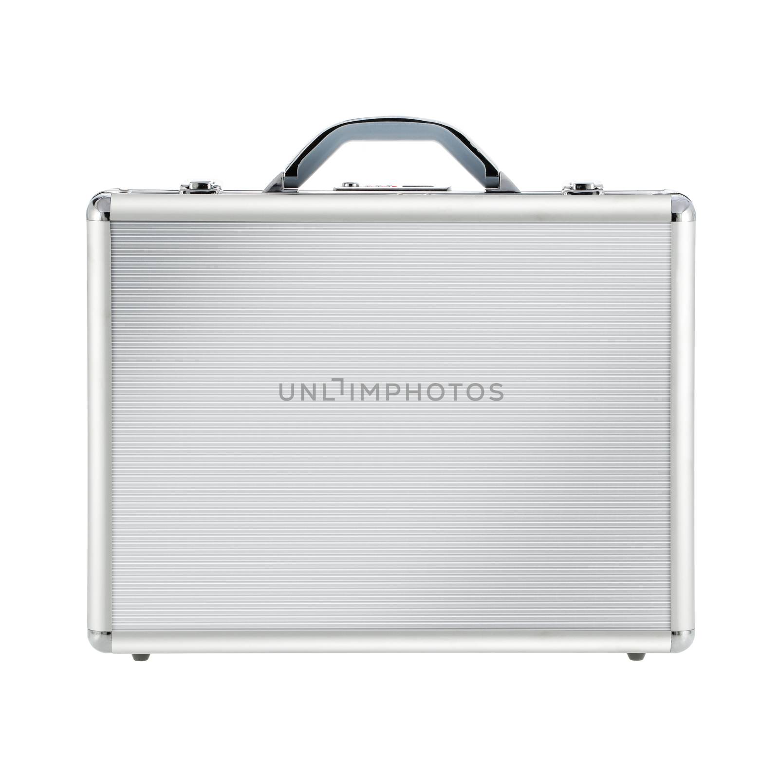 Metal Briefcase Isolated on a White Background