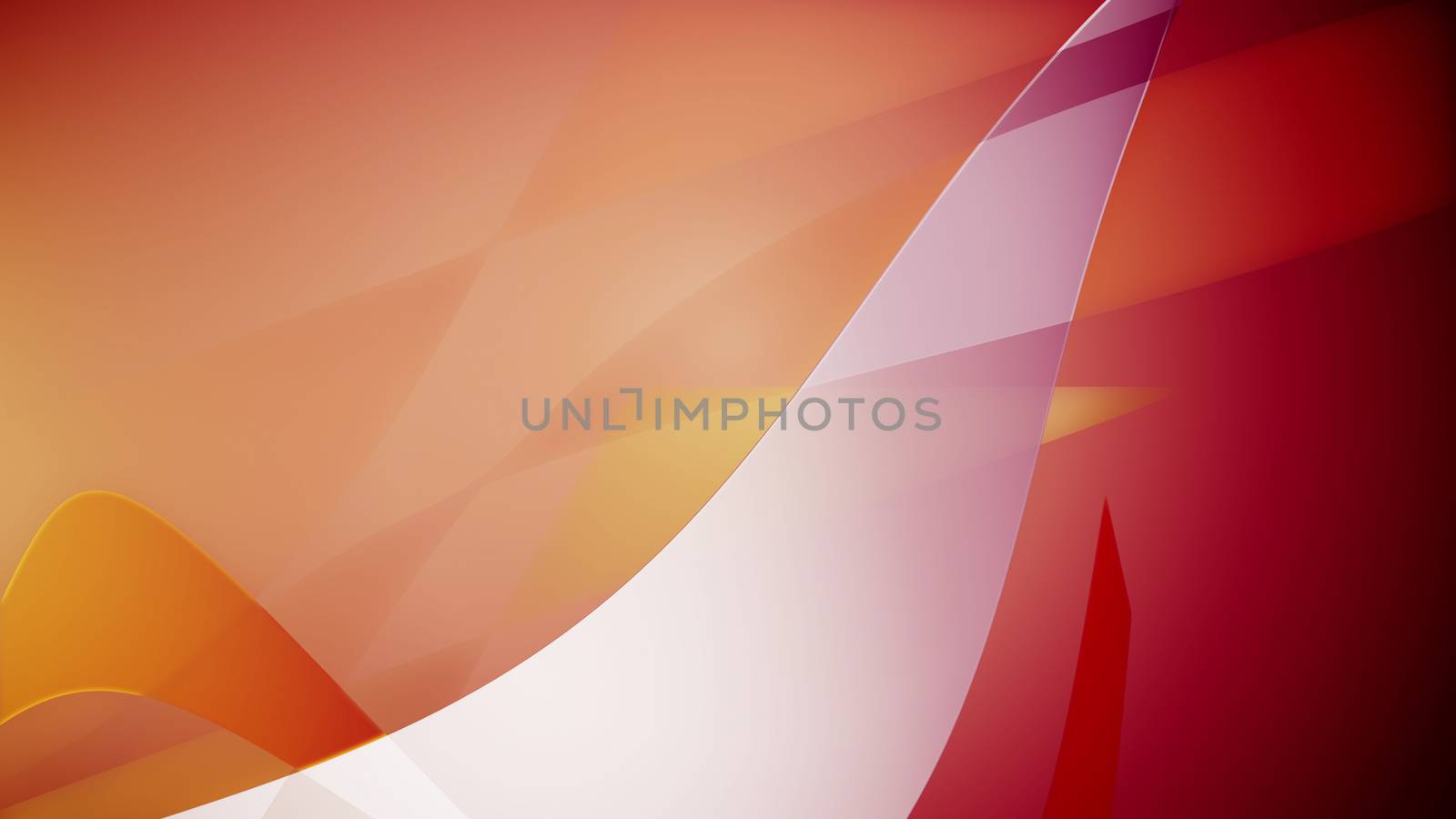 3d rendering of wavy backdrop diagonal in orange colors