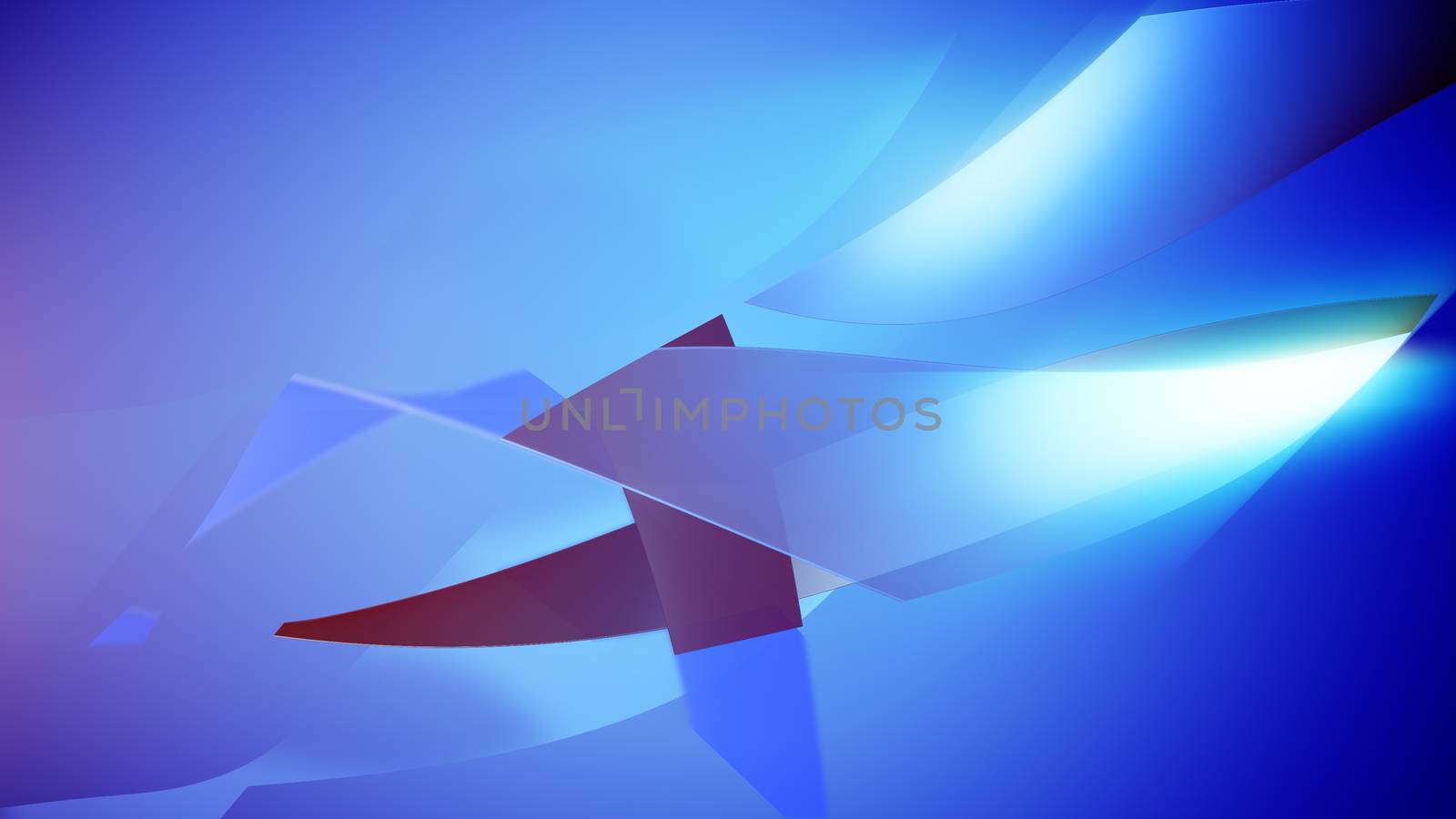 Abstract colorful corporate waves 3d rendering on bkue background.