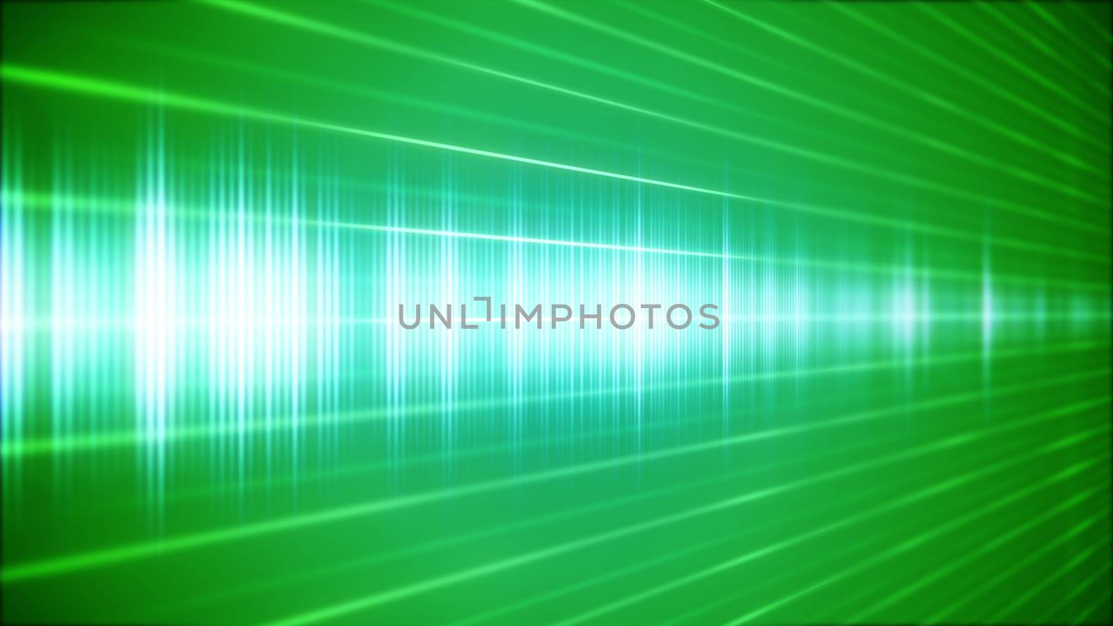 Green Digital sound wave in perspective view.  by klss