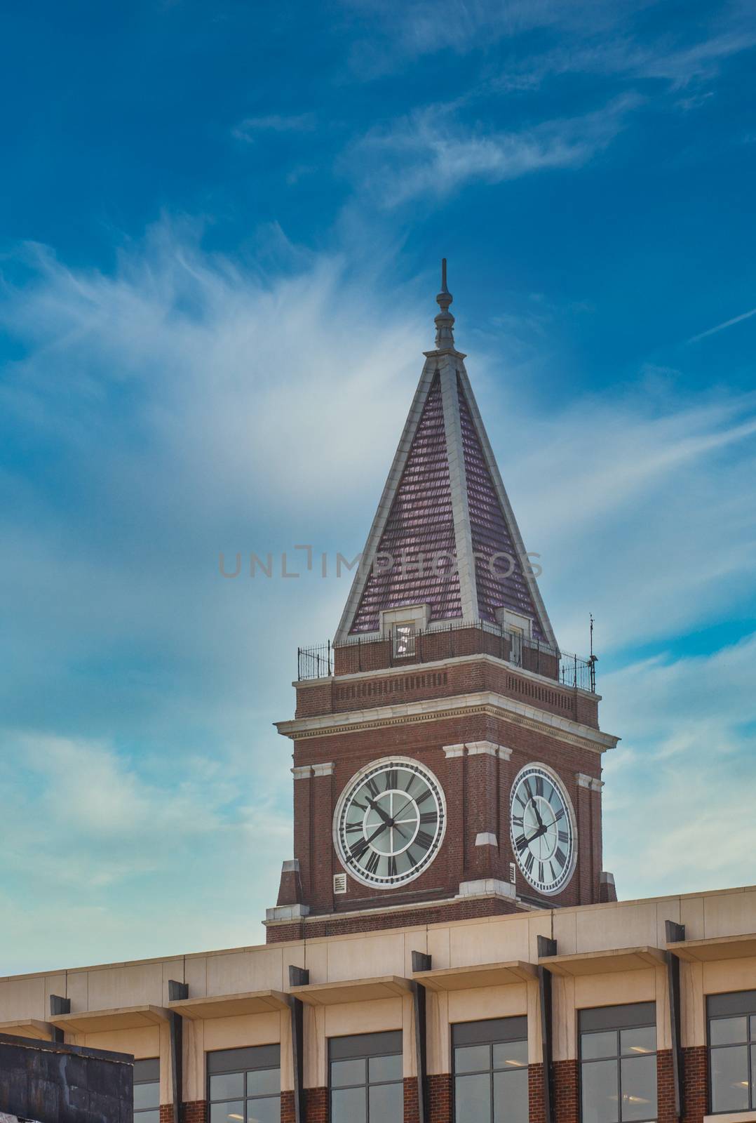 Clock Tower on Building in Seattle by dbvirago
