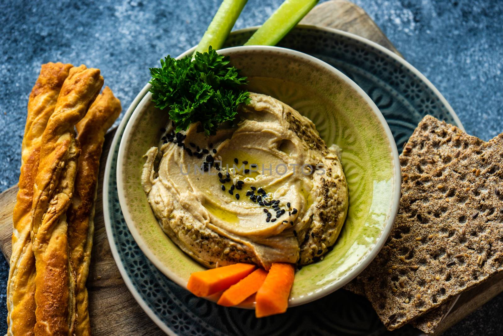 Traditional dish hummus by Elet