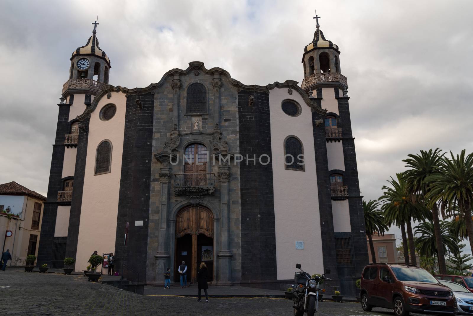 La Orotava, Spain -January 12, 2020:Church of Nuestra Senora de la Concepcion (Church of Our Lady of Conception) in La Orotava on the island of Tenerife, Canary Islands, Spain.