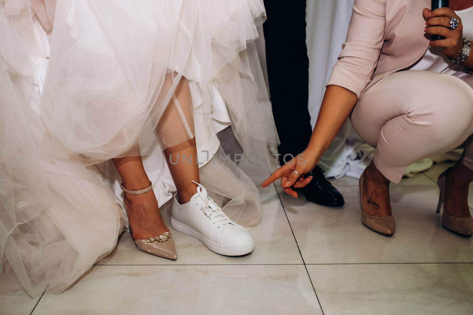 wedding shoes of the bride, beautiful fashion