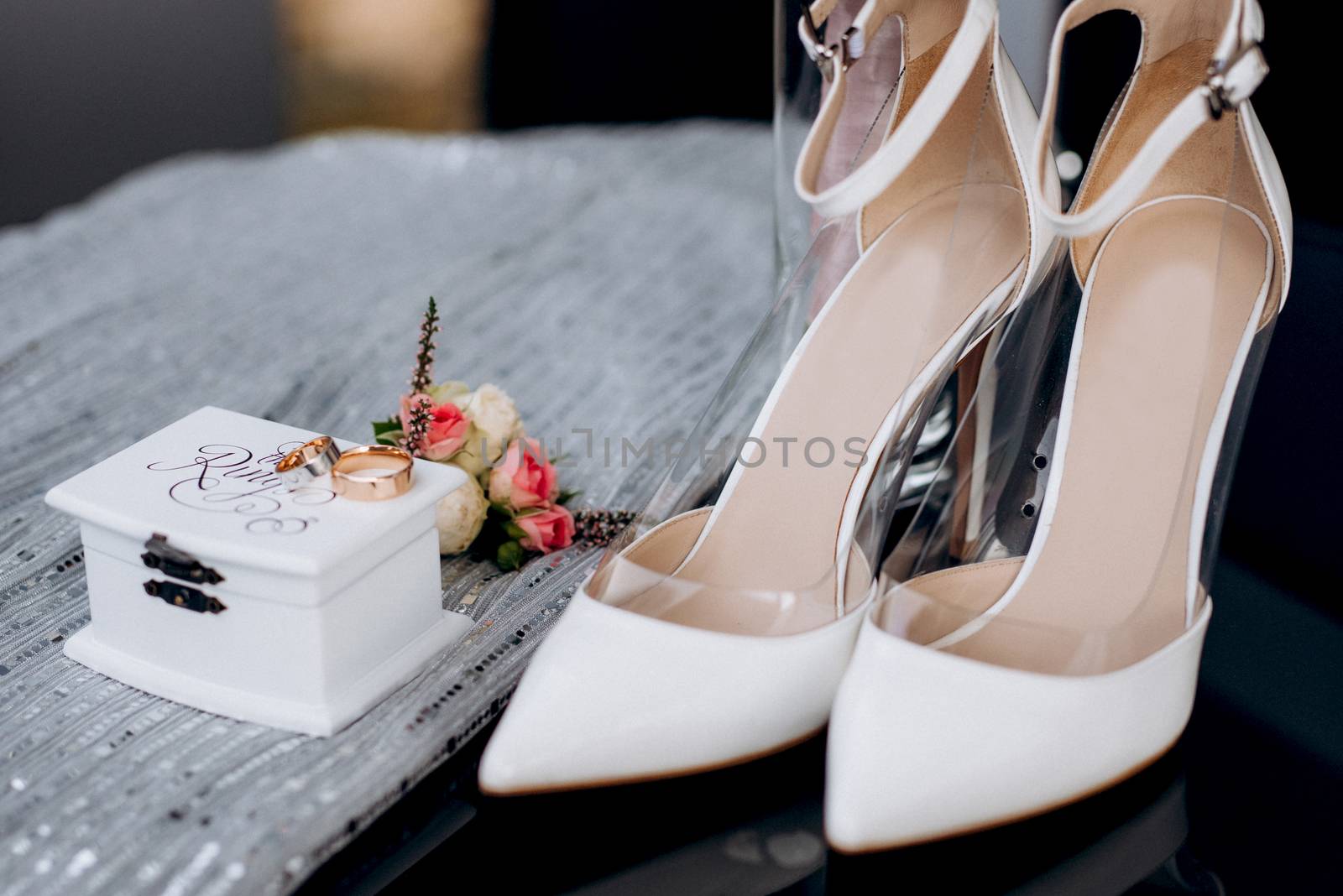 wedding shoes of the bride, beautiful fashion