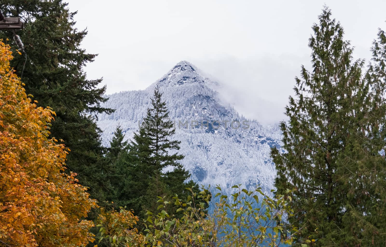 High mounting peak on autumn time in British Columbia, Canada