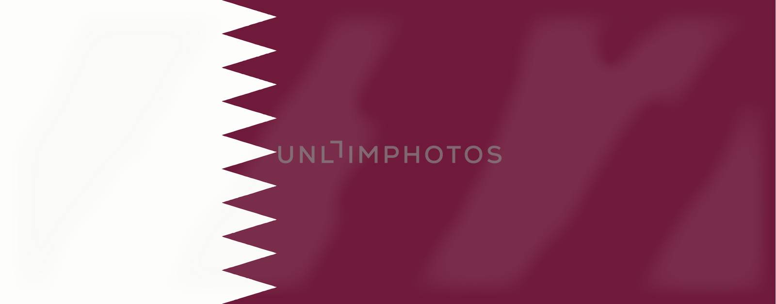 Flag of the Arab League country of Qatar