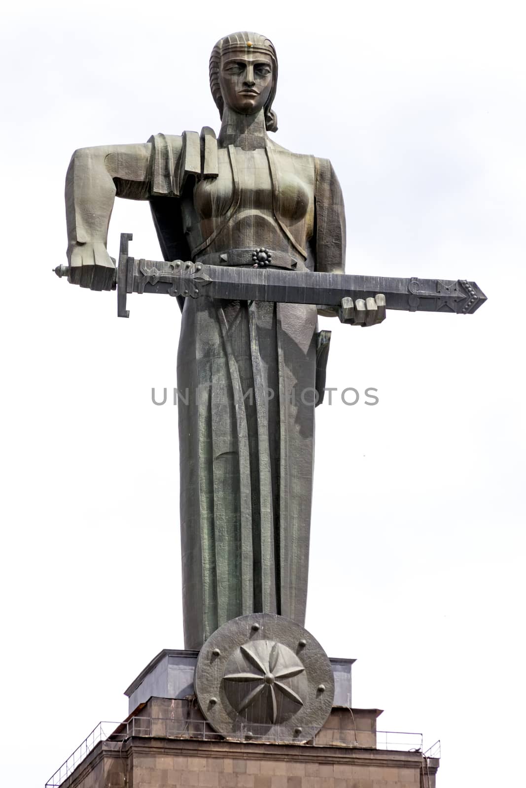 Mother Armenia Statue or Mayr hayastan. Monument located in Victory Park, Yerevan city, Armenia.