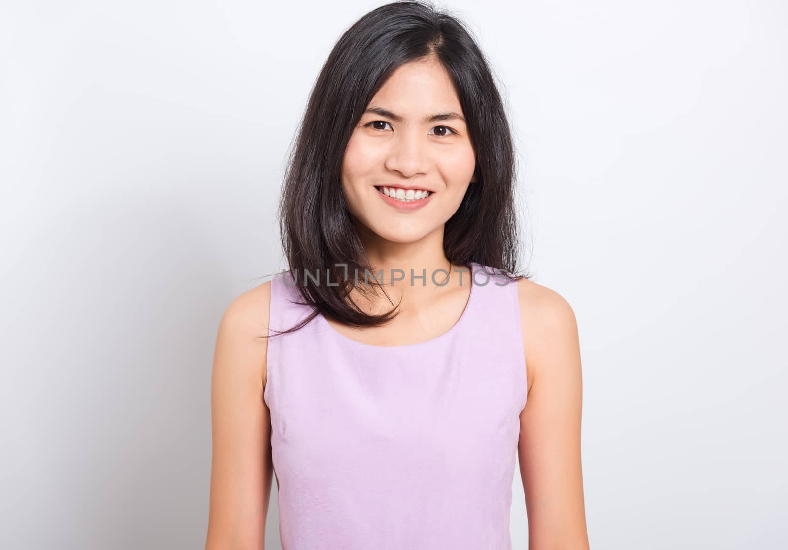 Portrait Asian beautiful young woman by Sorapop