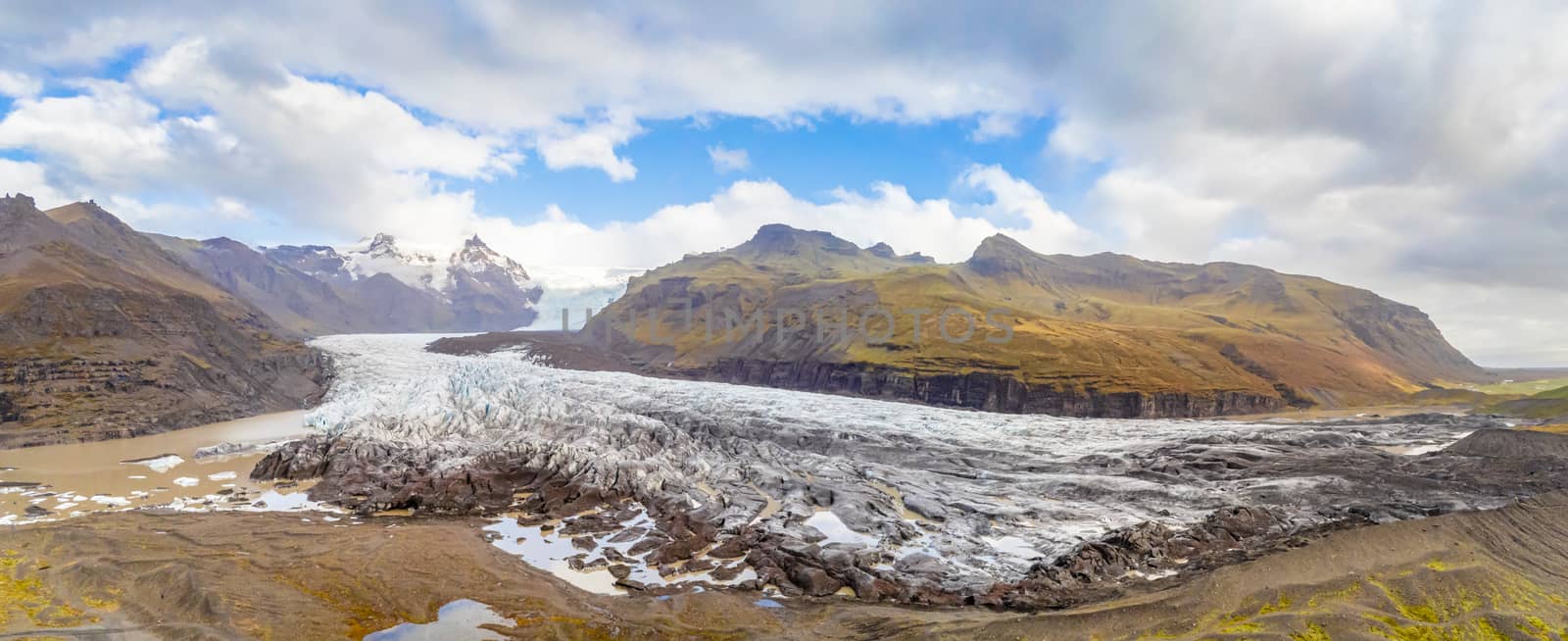 Vatnajoekull glacier in Iceland aerial panorama of full glacier by MXW_Stock
