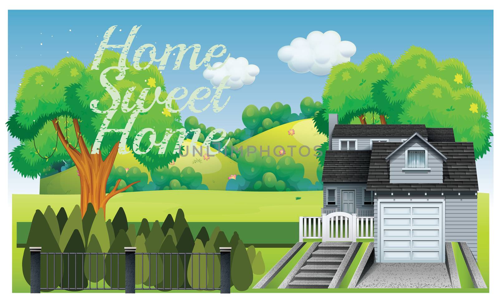 home sweet home in green area by aanavcreationsplus