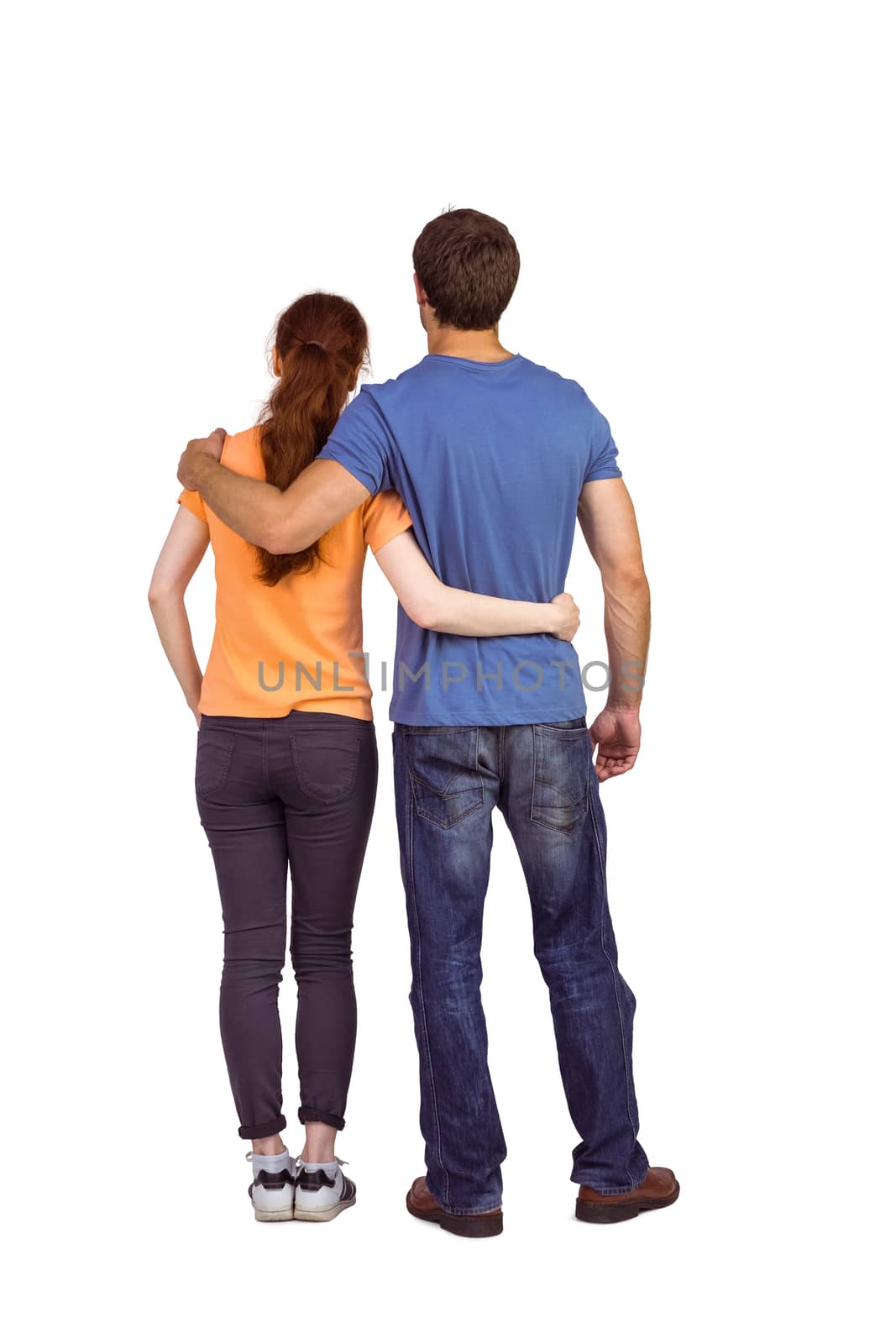 Couple with backs to camera by Wavebreakmedia