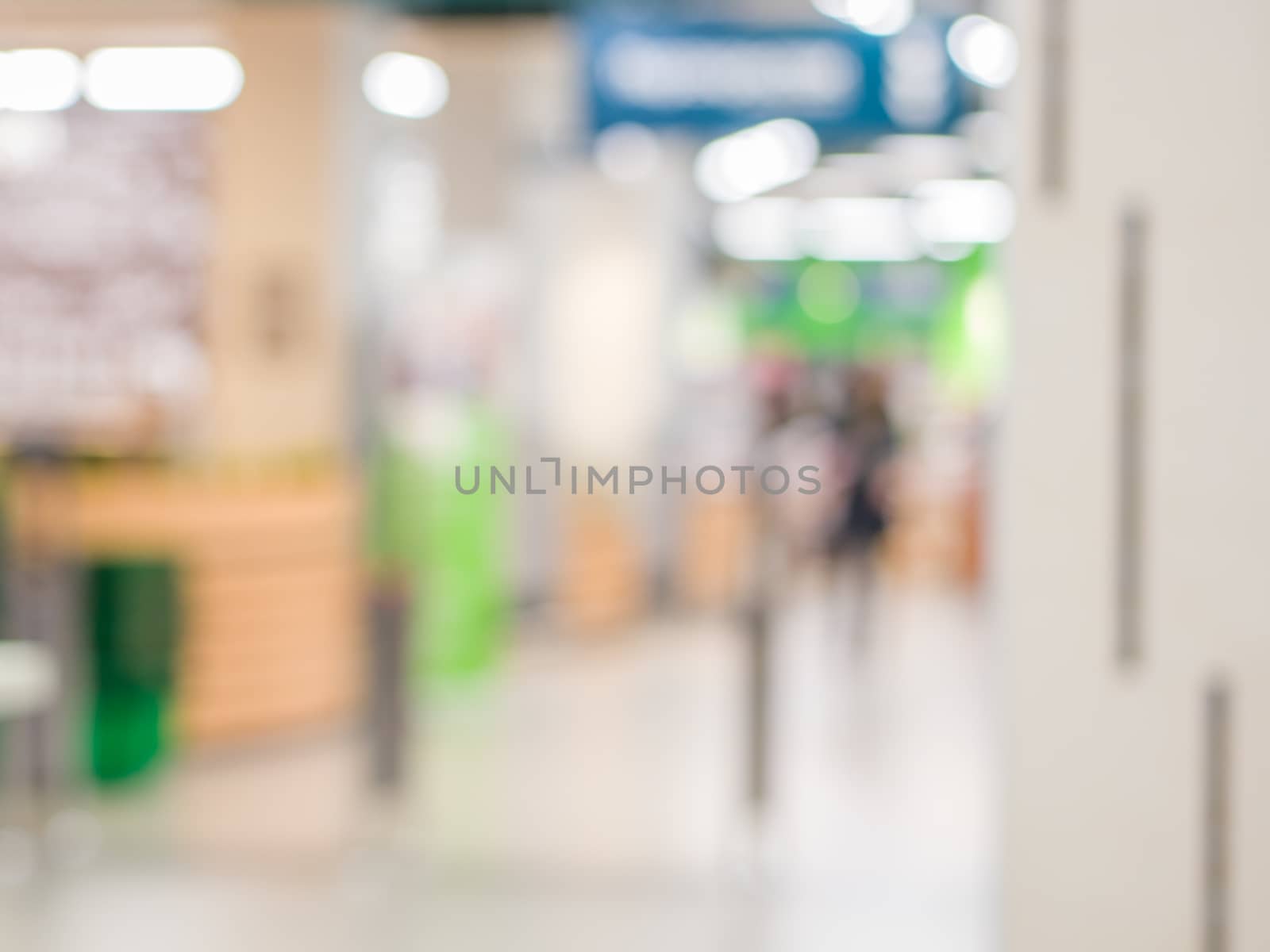 Abstract background of shopping mall, shallow depth of focus.