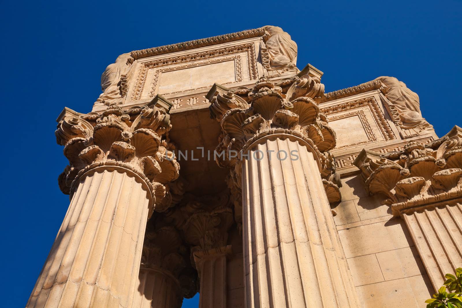 SAN FRANCISCO CA USA - Oct 19, 2011 : The Palace Of Fine Arts - Ancient building of San Francisco, California, United states , USA - Travel and tourist sightseeing concept