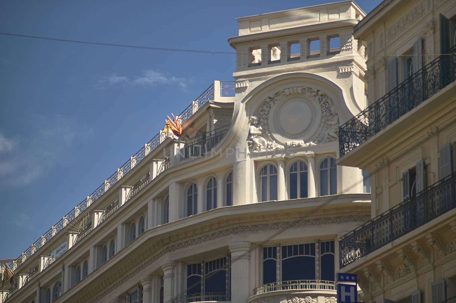 NICE, FRANCE 26 FEBRUARY 2020: Buildings on the streets of Nice in France