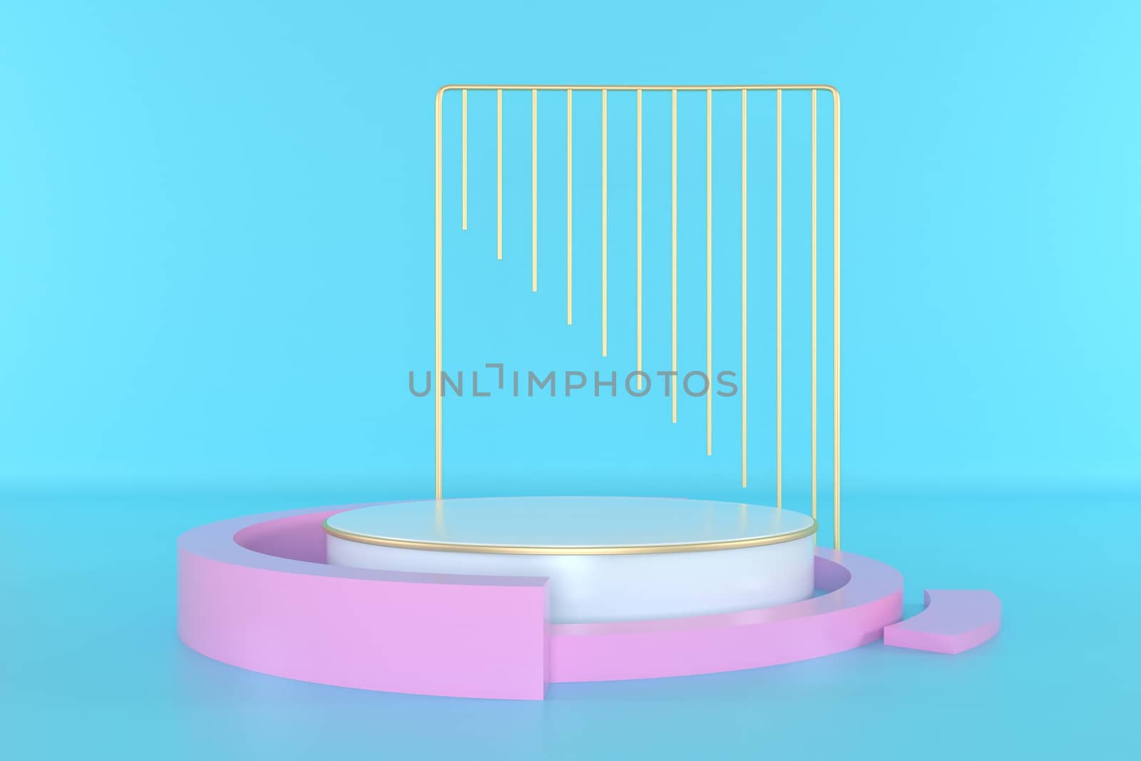 3d render, abstract geometric background, cylinder podium, minimalistic primitive shapes, modern mock up, blank template, empty showcase, shop display
