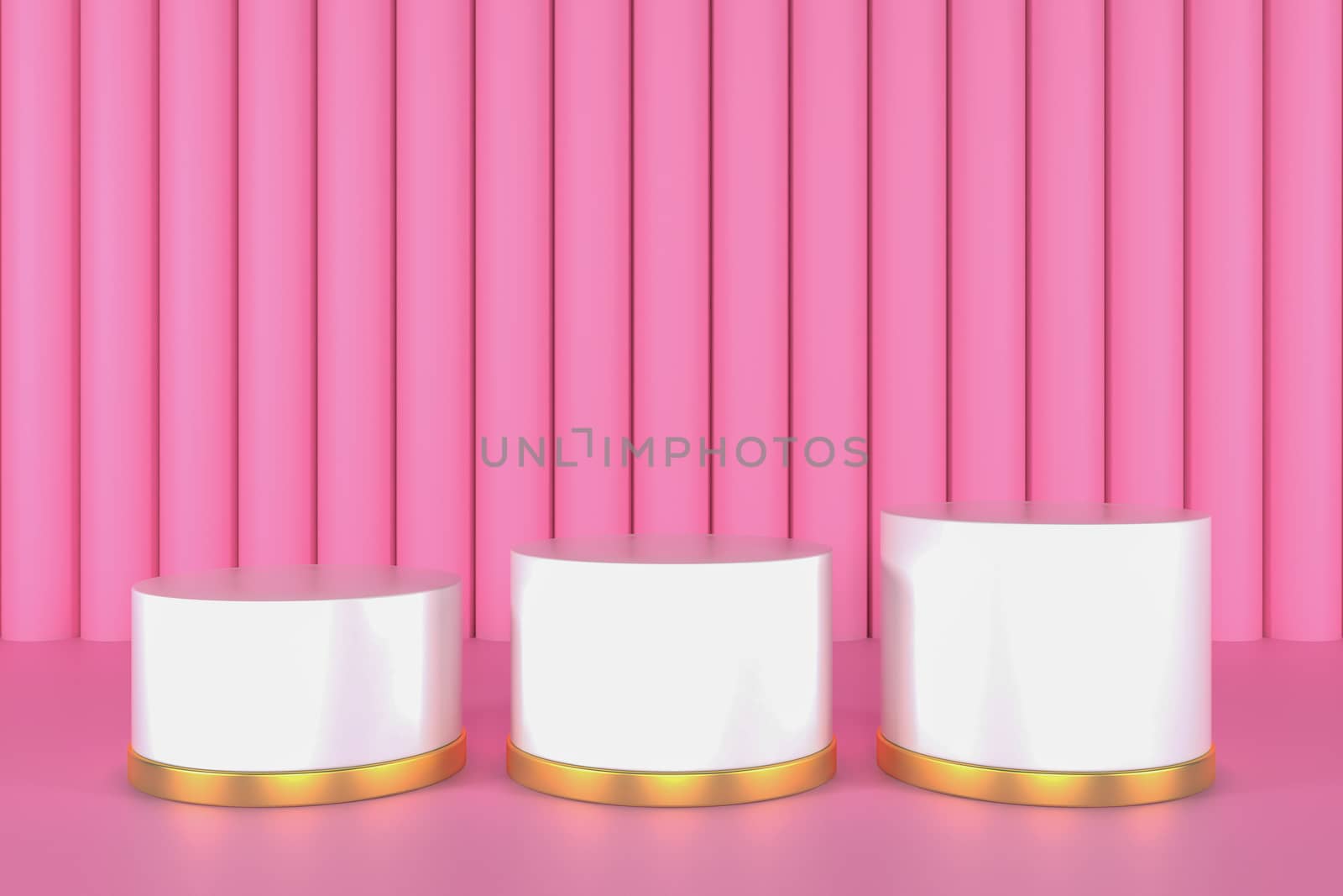3d render, abstract geometric background, cylinder podium, minimalistic primitive shapes, modern mock up, blank template, empty showcase, shop display